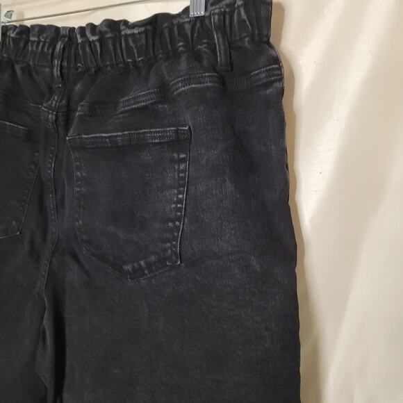 Terra & Sky Women's Plus Size 22W Black Paperbag Waist Jeans - Picture 13 of 15